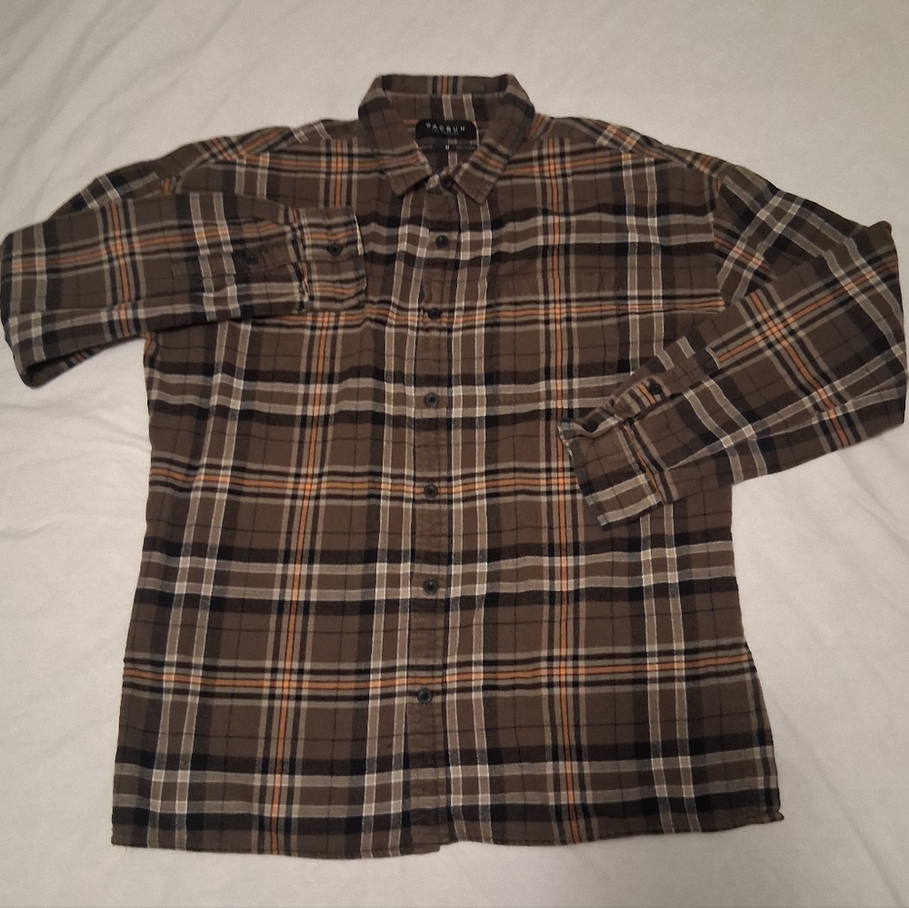 PacSun Brown Plaid Casual Shirt